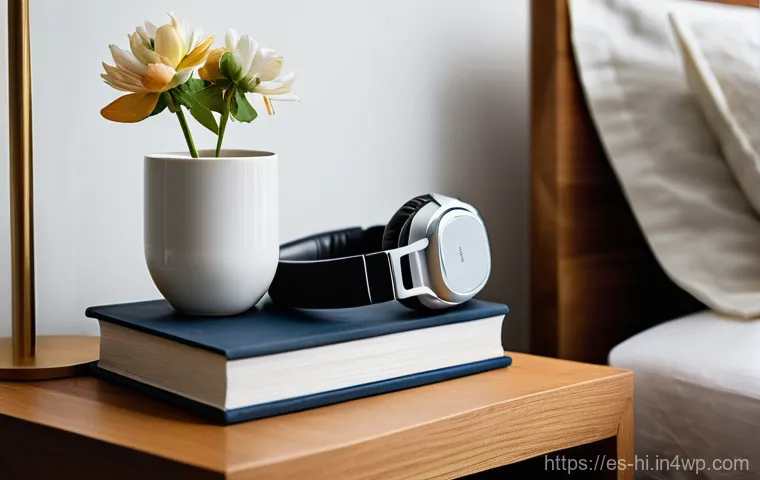 침실에서의 소음 관리 방법 - **"A serene and modern bedroom interior designed for ultimate tranquility. The main wall features el...