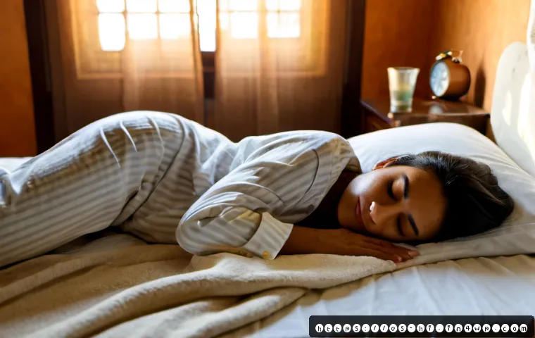 수면과 건강의 밀접한 관계 - Photorealistic early morning bedroom scene in a warm Spanish Mediterranean home, a relaxed middle-ag...